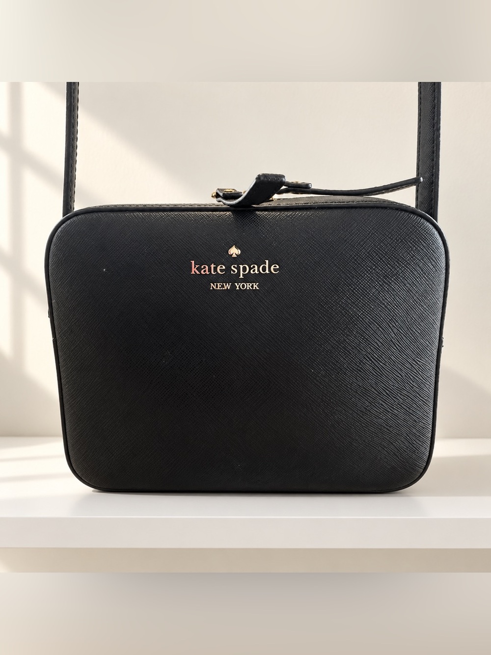 Kate Spade New York Black Crossbody Bag – Gold-Tone Hardware